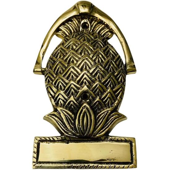 Antyczna marynistyczna mosiężna kołatka do drzwi w stylu ananasa do dekoracji