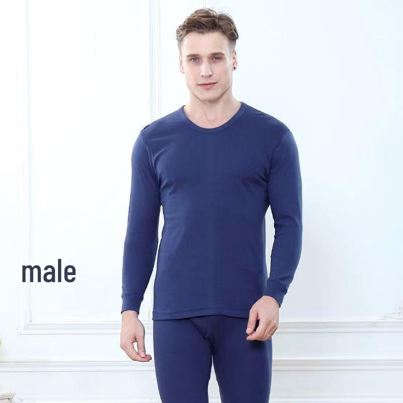 

100% Чистый Хлопок Осенняя Одежда: Комплекты термобелья и свитеров с высоким горлом для мужчин и женщин среднего и пожилого возраста XXL