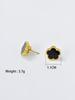 1 Piece Simple Stainless Steel Oil Drop Five Flower Ring Earrings Birthday Gift for Mom and Friends Various Occasions