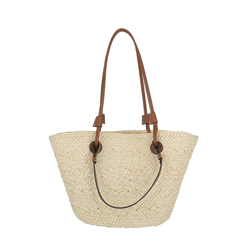 Fashionable Seaside Vegetable Basket Bag Casual Niche Simple and Large-capacity Single-shoulder Women's Bag