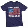 Men's This Is My Pride Flag T-shirt Patriotic USA American Flag 4th of July Independence Day Father's Day Gift Tee Shirt