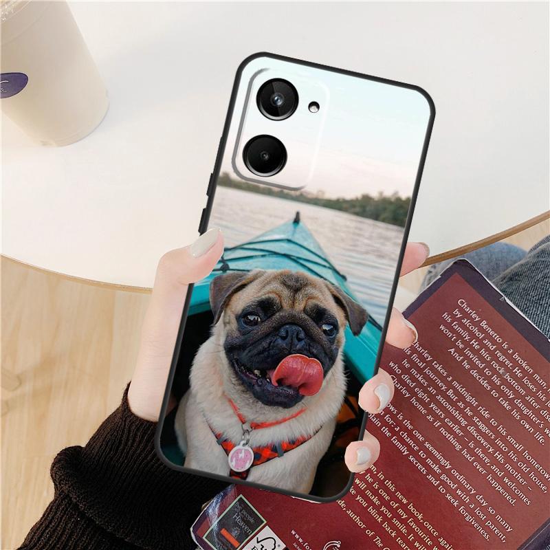 Pug Dog French Bulldog Case For Realme GT Neo 5 3 2 3T 8 9 10 Pro Plus C33 C35 C31 C30 C11 C15 C25 C21Y C55 Cover