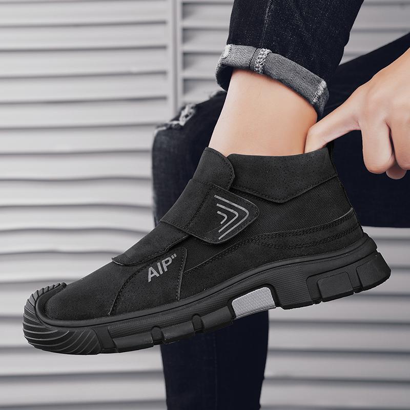 Mens Boots Casual Shoes Winter Leather Designer Luxury Ankle Boots Platform Work Safety Shoes Sneakers Botas Para Hombre