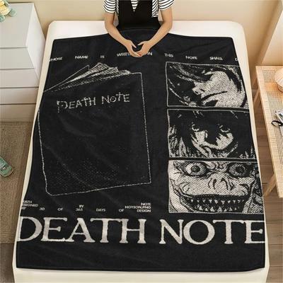 L Anime Print Flannel Blanket, High Quality Comfortable for All Seasons, Home Decor, Warmth and Comfort, Perfect for Christmas Gifts61