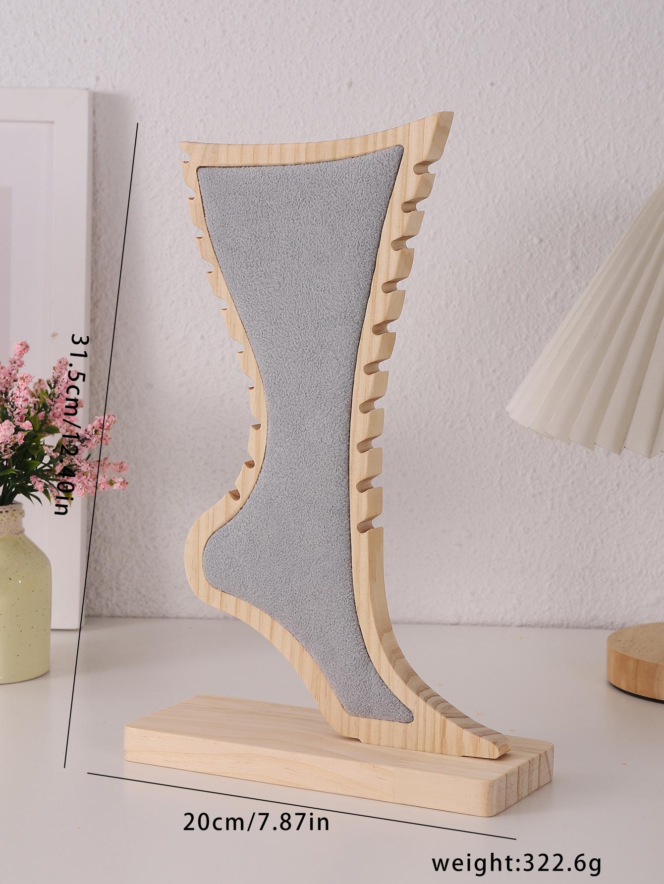 

Solid Wood necklace display stand jewelry rack pendant holder foot jewelry display props jewelry packaging сірий колір