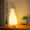 Lying Flat Duck Night Light, Cute Silicone Light Up Duck, 3 Level Dimmable Nursery Nightlight, LED Duck Lamp, Rechargeable Bedside Touch Lamp for