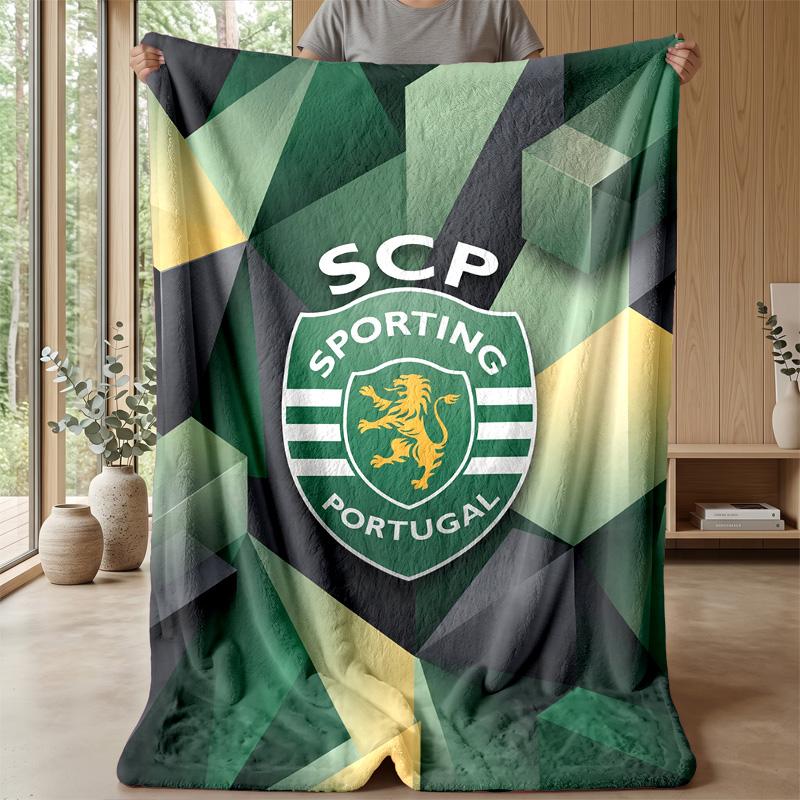 Coperta in pile di flanella morbida FC Sporting CP Leggera Accogliente Calda Coperta da divano letto Decorazione per la casa