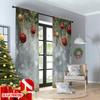 2pcs 2D flat printing Happy Christmas Scene Curtains Christmas Snowflake Light Ball Print Digital Printed Polyester Drapes Party