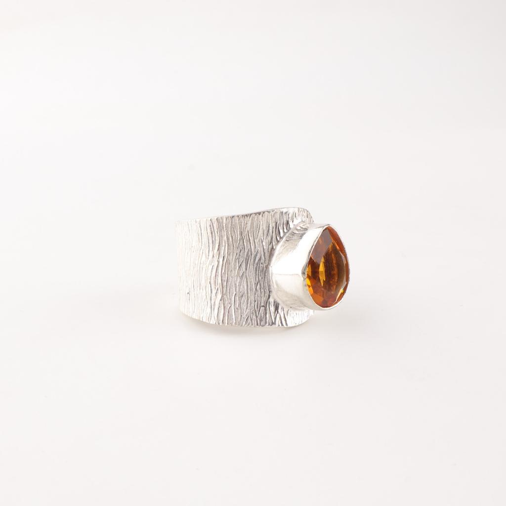 Yellow Citrine Gemstone 925 Stamped Silver Jewelry Handmade Ring Valentines Gift RR-63-8