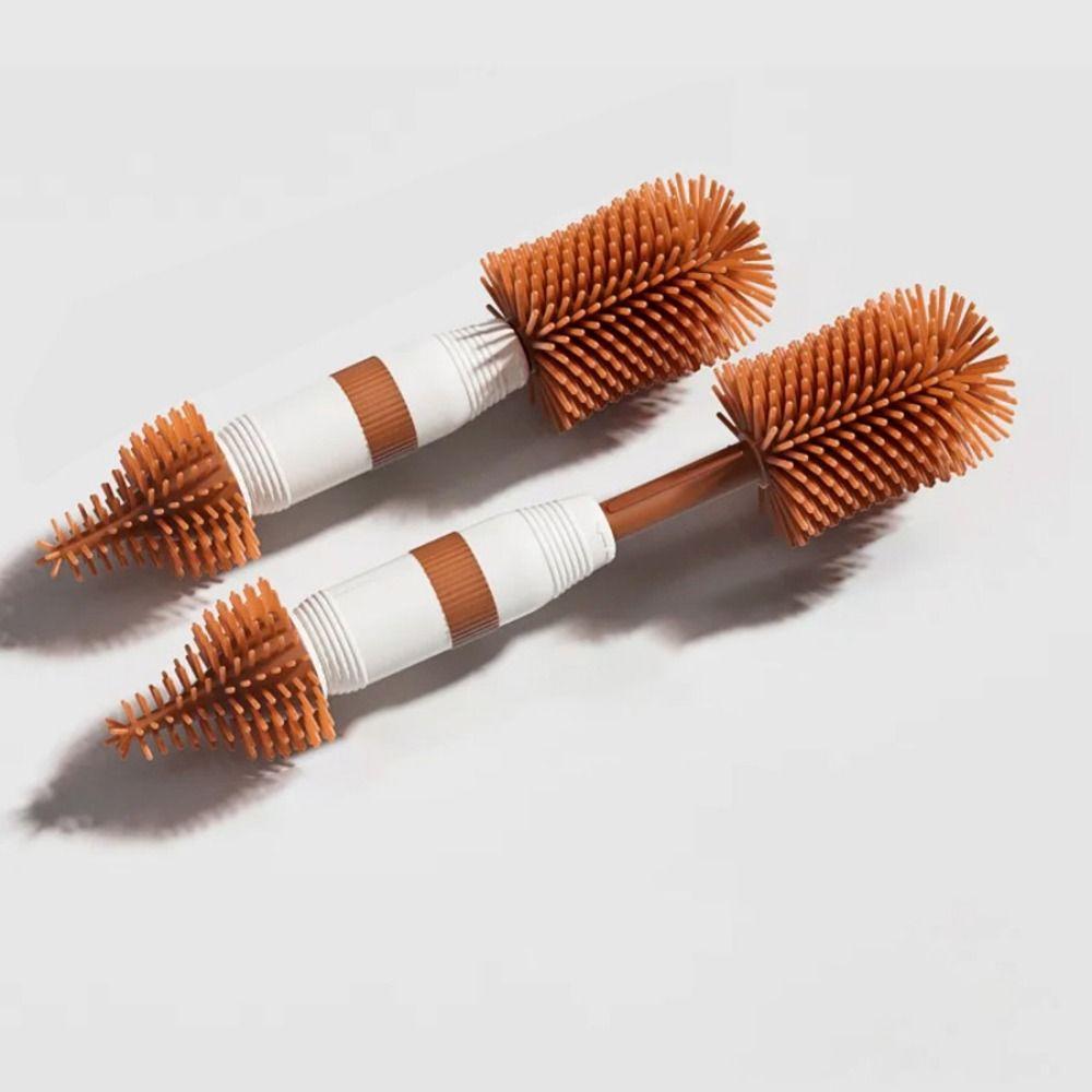 Travel Size Bottle Cleaning Brush Set Compact Milk Bottle Brush Kit  Kitchen Use