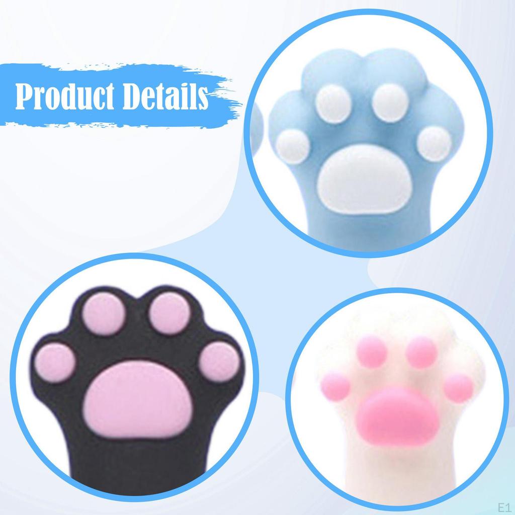 10 Pieces Knitting Pin Stoppers Cat Paw Silicone Accessories Tip Protectors Needle