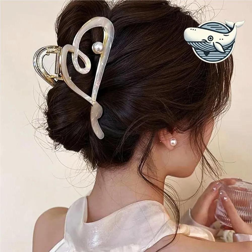 Hair hair clip decoration women s hair clip pearl heart hair clip hair clip Leopard