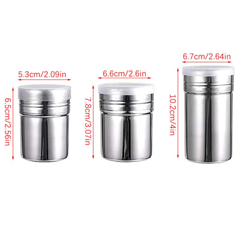 Nerezový šejkr na kávu Kakao Čokoládová mouka Práškový cukr Síto Filtry Dort Bbq Kuchyňské nářadí s víkem