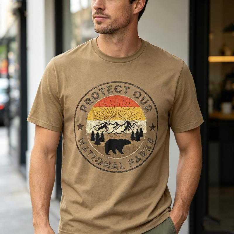 Protect Our National Parks Tshirt for Unisex Unisex Vintage Outdoor Graphic Tee Casual Adventure Print Top