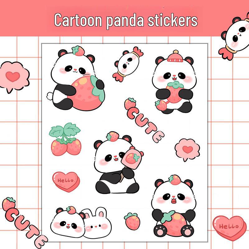 

Наклейки с изображением панды для детей — самодельные водонепроницаемые наклейки для бутылок с водой, телефонов и многого другого