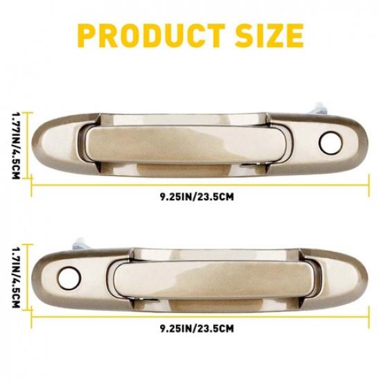 Outside Door Handle Right Left & Driver 98-03 Front For Side Sienna Toyota Gold