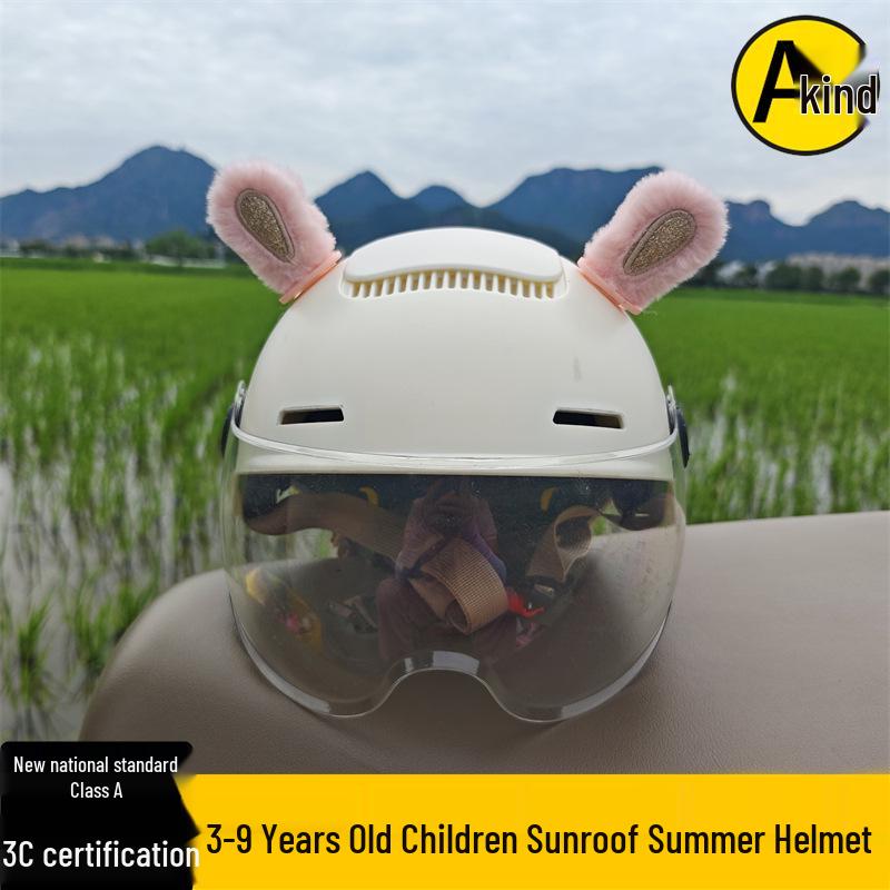 Electric Vehicle Safety Helmet for Kids (Ages 3-9) - Sun Protection for Boys & Girls