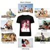 Dark Cool Twin Pink-haired Girl Print Top Trendy Anime Style Casual Loose Bottoming T-shirt Pure cotton T-shirt