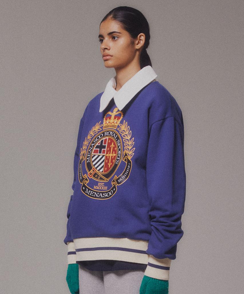 Minasu Menasoo Heritage Heavy Sweatshirt_Blue_Fleece-Lined Fabric