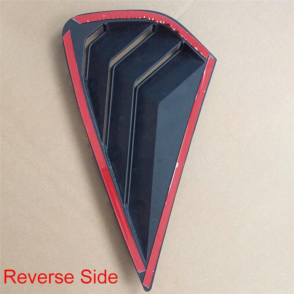 Glossy Black Rear Side Window Louver Scoop Cover Vent For 2019-2022 Kia Forte K3