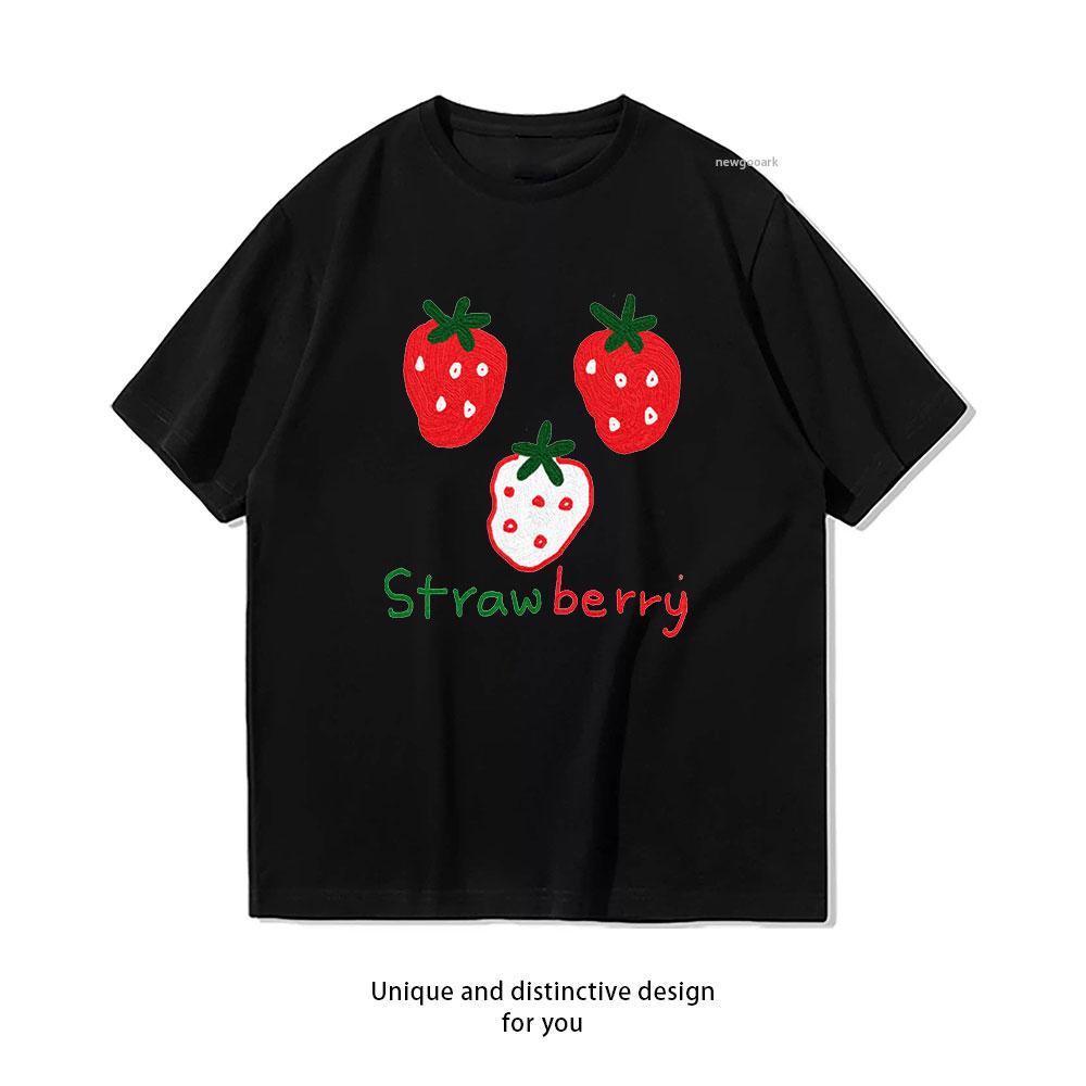 

strawberry tshirt Women Unisex Casual cotton graphic t shirts Adult streetwear camisetas tops tee Shortsleev 4XL