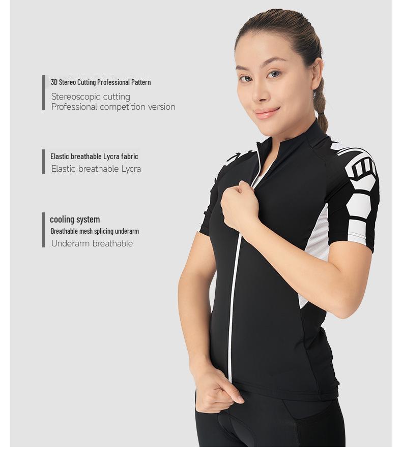 NUCKILY Damen Kurzarm Radtrikot und Shorts Set - Rennrad & Mountainbike Kleidung