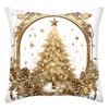 Christmas Home Decoration Pillow Cover Santa Claus Snowman Gingerbread Printed Sofa Cushion Suite Room Decoration Friend Gift