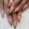 24Pcs Dark Punk Skeleton Long Coffin Ballet Press On Nails Reusable Fake Nail Kit Artificial Acrylic Tips