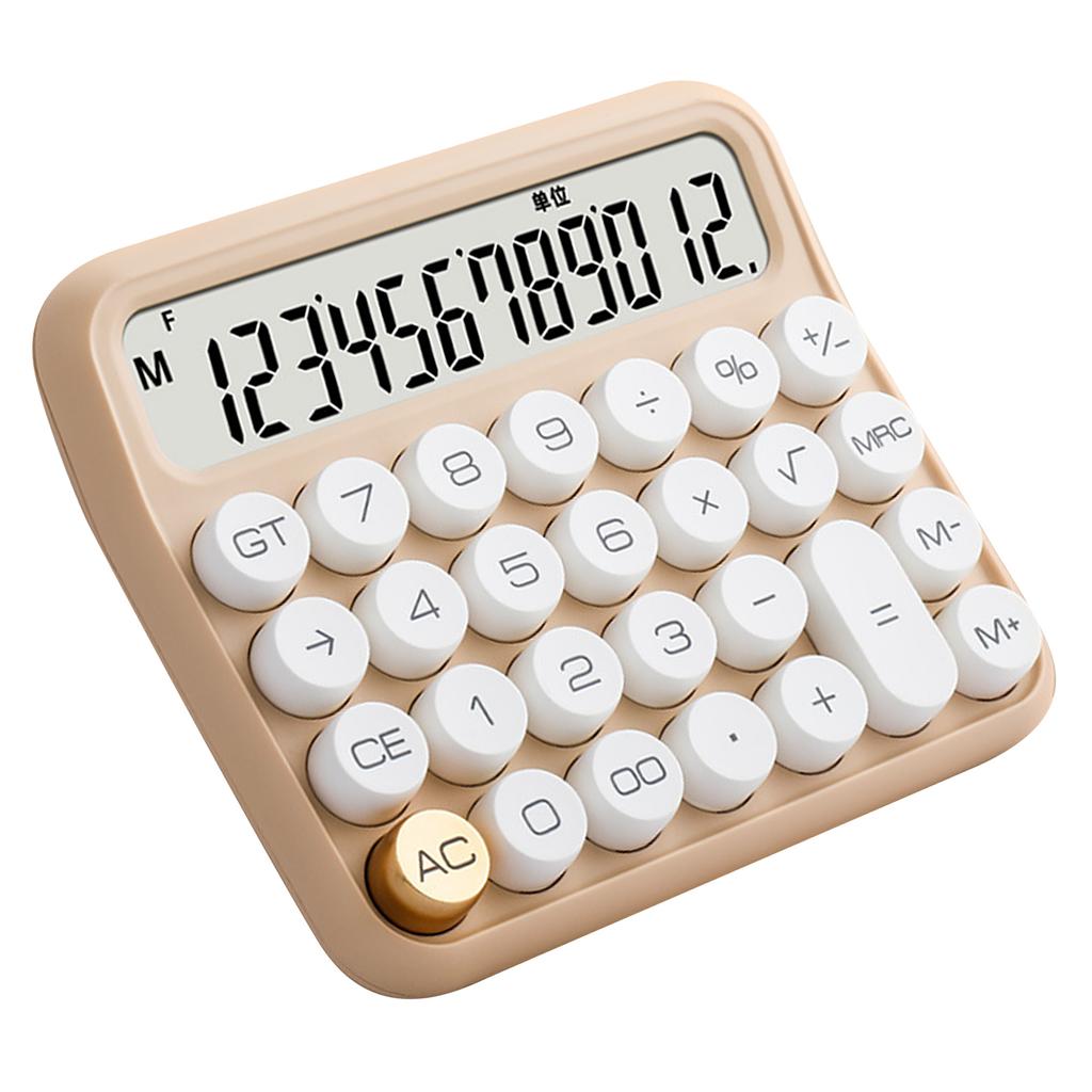 12 Digit Calculator Large LCD Display Big Button Standard Mechanical Switch Calculator for Office