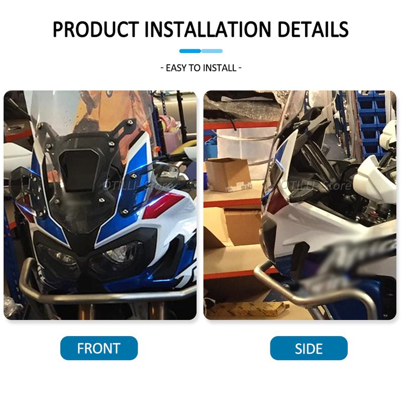 New Motorcycle For Honda CRF1000L Africa Twin Adventure Sports Upper Wind Deflectors Visor Kit CRF 1000 L Windshield Windscreen
