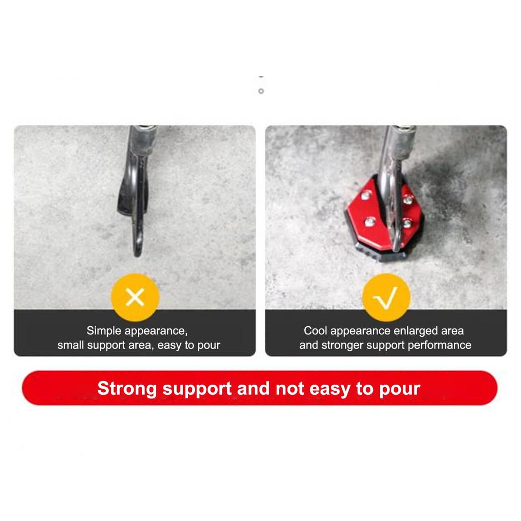 Motorcycle Kickstand Pad Extension Plate Anti-Sinking Foot Extension Stand with XMAX 400 300 250