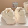 Women's White Thick-Soled Sneakers, Versatile Casual Shoes for Spring and Summer (Model 88-6901)