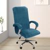 Durable Silver Fox Plush Elastic Chair Covers Dust Resistant Polyester Fabric For Home Office Seats