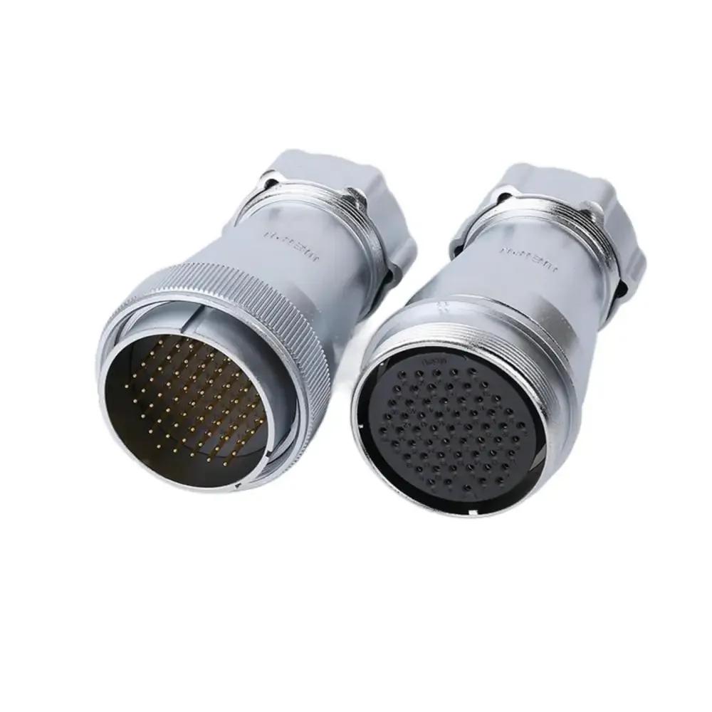 WEIPU WS55 TP+ZP 4 7 40 53 61Pin Panel Waterproof Connector Male Plug Female Socket Power Adapter Screw Solder Install Charger