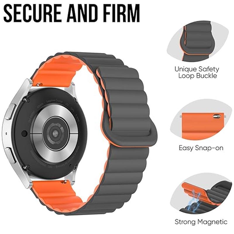 Silicone Strap For Samsung Galaxy watch 6 4 Classic 5 pro 3 Magnetic Loop bracelet HUAWEI GT 2 2e Pro 3 4 20mm 22mm Watch band