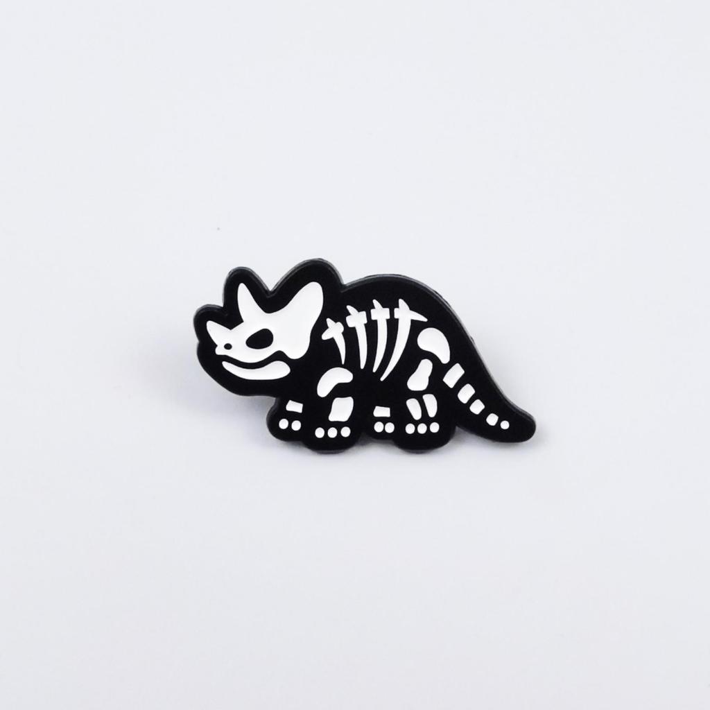 Dinosaur Skeleton Punk Brooch – Halloween Cartoon Animal Badge Accessory
