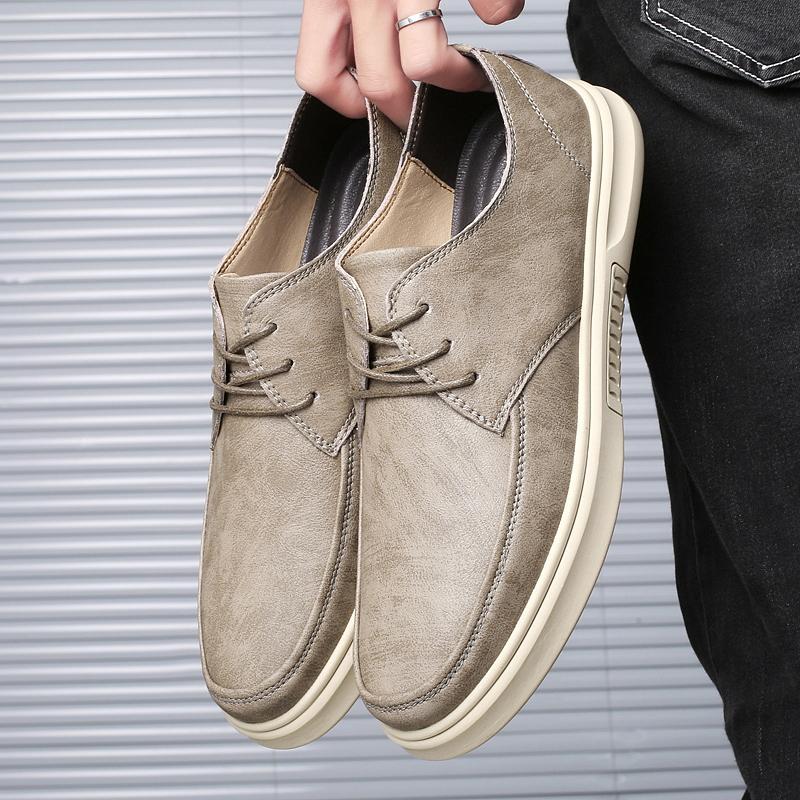 Fashion High Quality Leather Oxford Shoes Breathable Outdoor Sneakers Men's Shoe Handmade Soft Leather Shoes Casual Shoes Walking Shoes