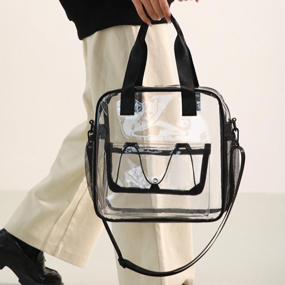 Bolsa Transparente Grande Capacidade Transversal Impermeável para Praia Natação Uso em Viagem