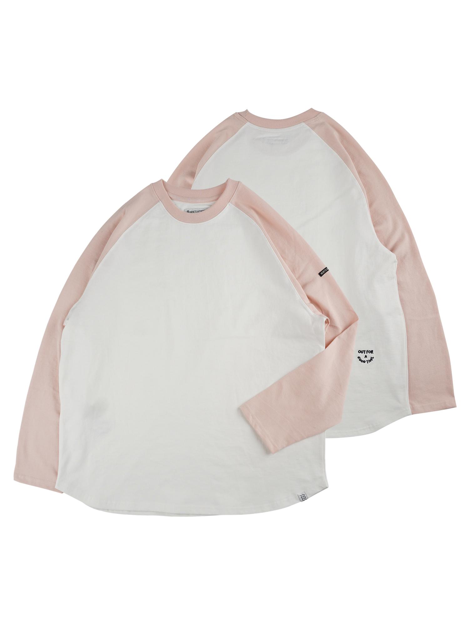 Nenets Authentic Overfit Raglan Long Sleeve Pink Pink/Large/Free