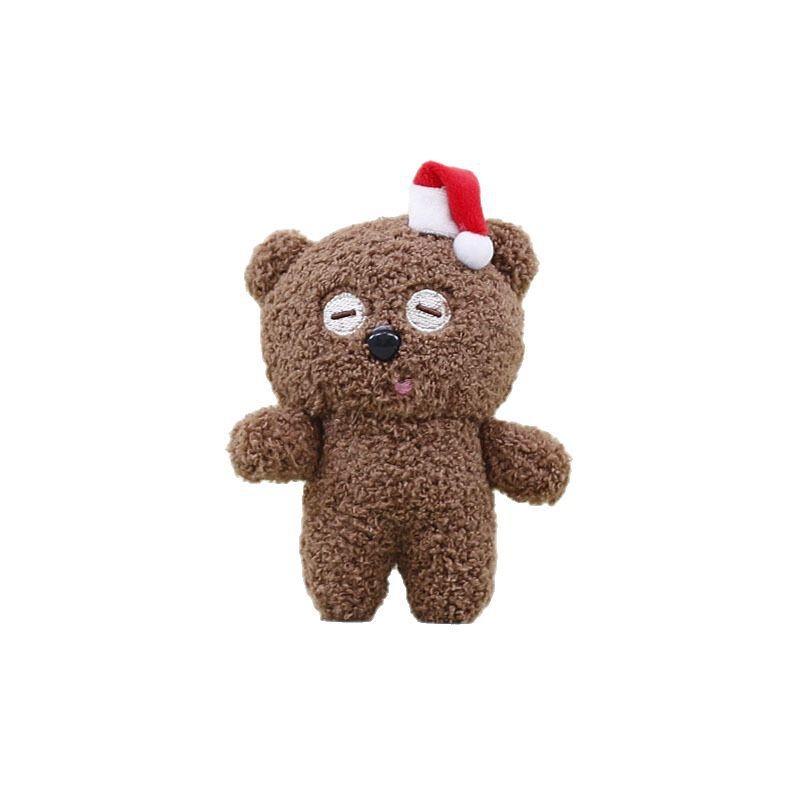 

Teddy Hat Christmas Bear Cartoon Plush Toys Childrens Doll Bag Hanging Keychain