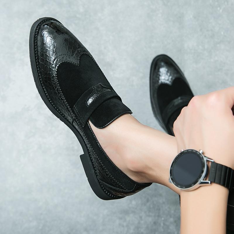 Brand Wedding Party Shoes Men Fashion Soft Moccasins Men Loafers Quality Leather Business Shoe Men Slip-On Commute Driving Shoes