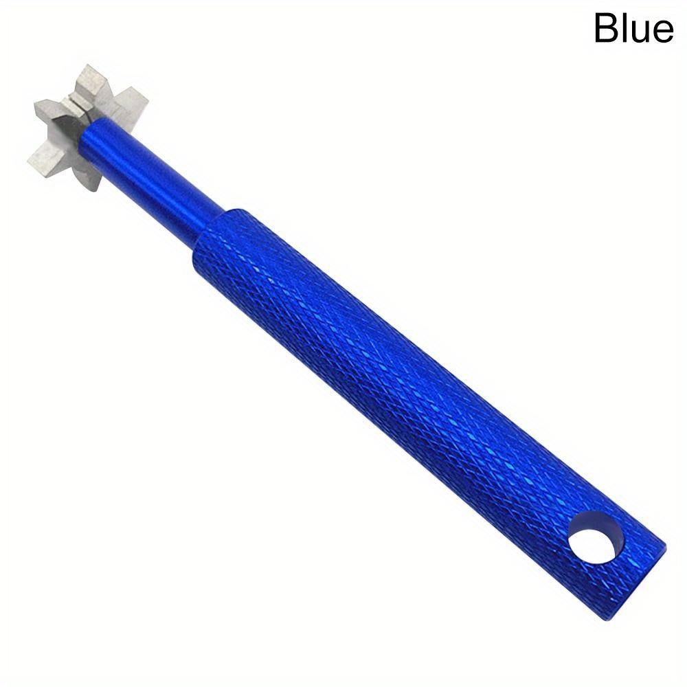 1 stk 6 Blad Jern Kile Face Golfkøller og Kile Face Groove Skarper Rengjøringsmiddel Uttrekkbar Rulle Golf Rengjøringskniv for V U Firkant