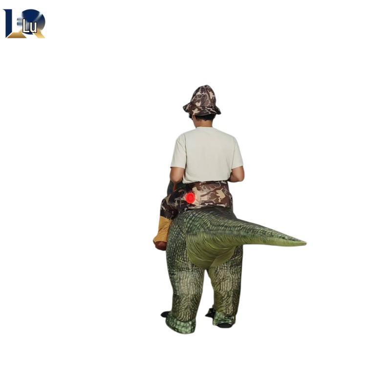Inflatable Dinosaur Ride-On Costume for Kids - Halloween Parent-Child Activity Prop