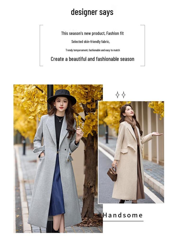 Women's Woolen Coat: Autumn/Winter Korean Style Fashion, Long Commuter Jacket SX3055