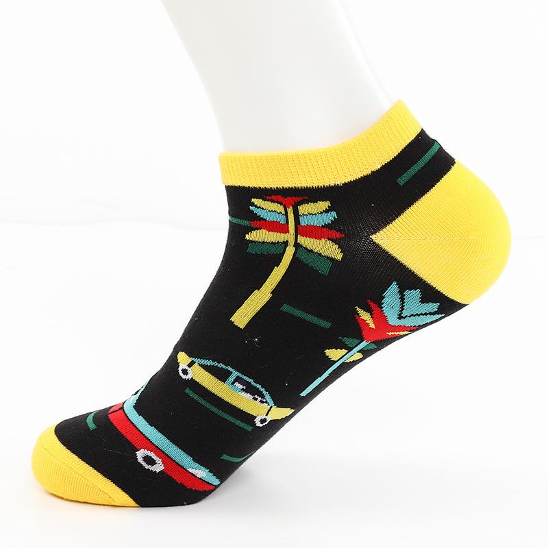 Male Spring Summer New Style Personality Street Hip Hop Sports Low Help Invisible Boat Socks
