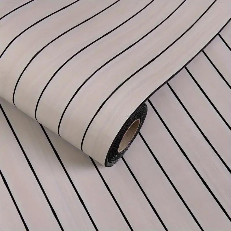 Moisture Resistant Suitable for Tenants Easy To Apply 3D Wood Grain Peel and Stick Wallpaper - Waterproof Removable Vinyl DIY