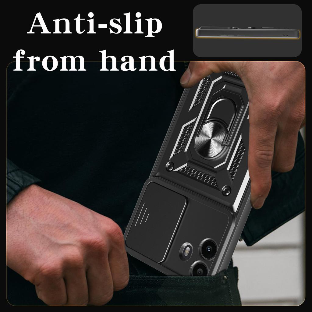 For Nothing CMF Phone 1 Case with Slide Camera Lid PC+TPU Kickstand Phone Cover
