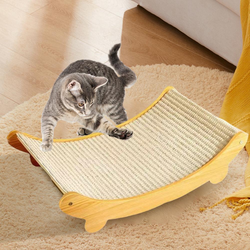 Wooden Cat Scratching Pads Multifuction Cat Scratch Board Cats Sleeping Bed Wear-resistant Kitten Grinding Cats Toys Pet Supplie