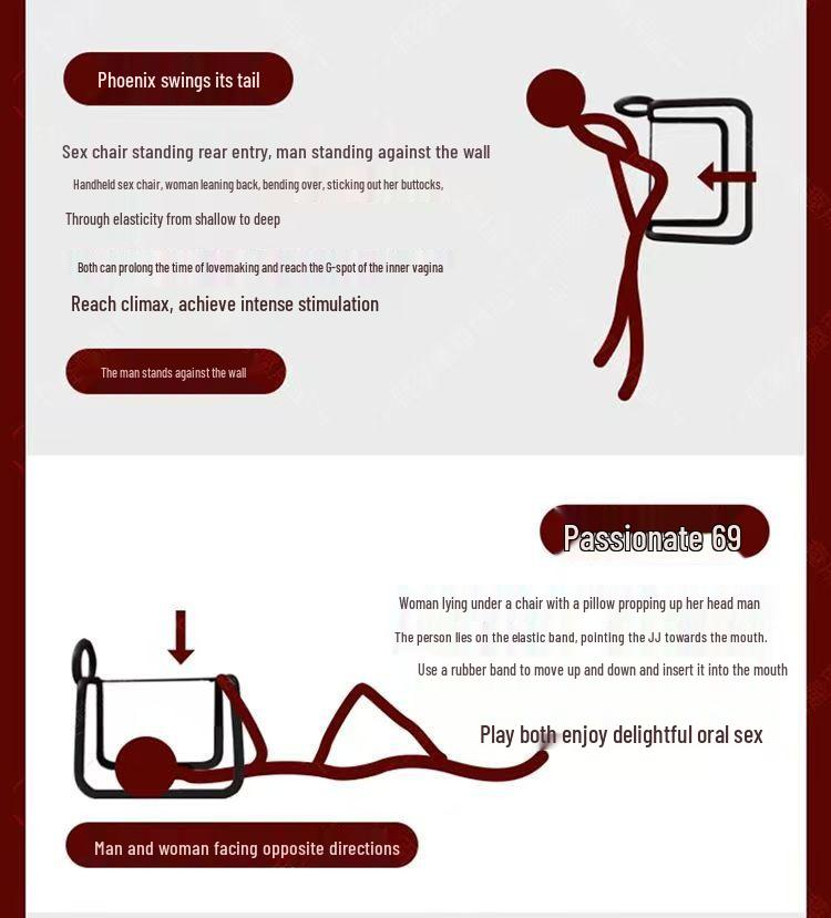 Adjustable Couple's Erotic Flirting Chair for Adult Pleasure