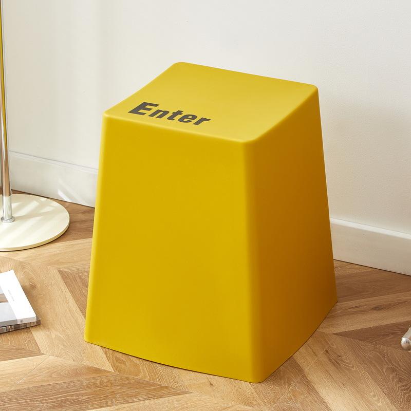 Color Keyboard Plastic Stool Creative Simple Living Room Table Foot Stool Minimalist Keyboard Glue Bench Multifunction Furniture